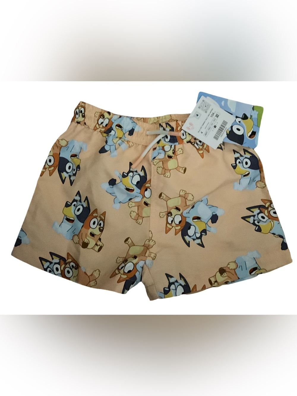 NWT Zara Bluey Bingo Boys Swim Trunks Size 4 Blue Swim Shorts